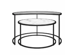 Phases De Lune Nesting C. Tables. Marbre BlancVerre -Deco.fr Soldes Boutique table basse 21678457