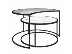 Phases De Lune Nesting C. Tables. Marbre BlancVerre -Deco.fr Soldes Boutique table basse 21678459