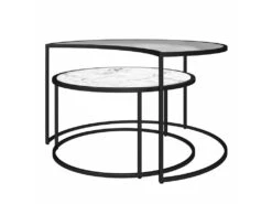 Phases De Lune Nesting C. Tables. Marbre BlancVerre -Deco.fr Soldes Boutique table basse 21678461