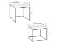 Table Basse Gigogne Ottawa MyCocooning Blanche 7 Table Basse Gigogne Ottawa MyCocooning Blanche -Deco.fr Soldes Boutique table basse 21987547