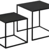 Lot De 2 Tables Gigognes Carrées COSLADA Noires