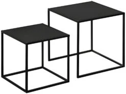Lot De 2 Tables Gigognes Carrées COSLADA Noires