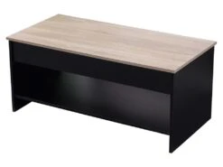 SENJA - Table Basse Avec Plateau En Bois Relevable - NOIR