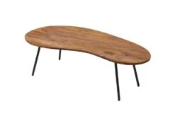 Table Basse Bois Massif 122x36x63cm Table D'appoint Table De Salon