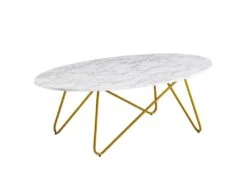 Table Basse Aspect Marbre Blanc 120 Cm Table De Salon Table Ovale Table Basse 13 Table Basse Aspect Marbre Blanc 120 Cm Table De Salon Table Ovale Table Basse -Deco.fr Soldes Boutique table basse 22257097