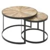 Table Basse De Salon Lot De 2 Table Canapé Bois Metal Industriel Ronde 15 Table Basse De Salon Lot De 2 Table Canapé Bois Metal Industriel Ronde -Deco.fr Soldes Boutique table basse 22259513
