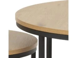 Spiro Table Basse, Ø50 Cm, Lot De 2, Chêne. -Deco.fr Soldes Boutique table basse 22356677