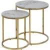 Alisma Table Basse, 2 Tablettes De Rangement, Cadre Doré, Impression Marbre Blanc. 10 Alisma Table Basse, 2 Tablettes De Rangement, Cadre Doré, Impression Marbre Blanc. -Deco.fr Soldes Boutique table basse 22356687