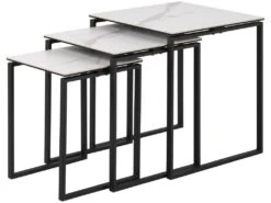 Kamma Ensemble De 3 Tables Gigognes, Blanc.