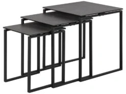 Kamma Ensemble De 3 Tables Gigognes, Noir.