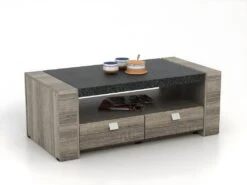Table Basse METEORITE - 2 Tiroirs - MDF Plateau Effet Granite 17 Table Basse METEORITE - 2 Tiroirs - MDF Plateau Effet Granite -Deco.fr Soldes Boutique table basse 225721