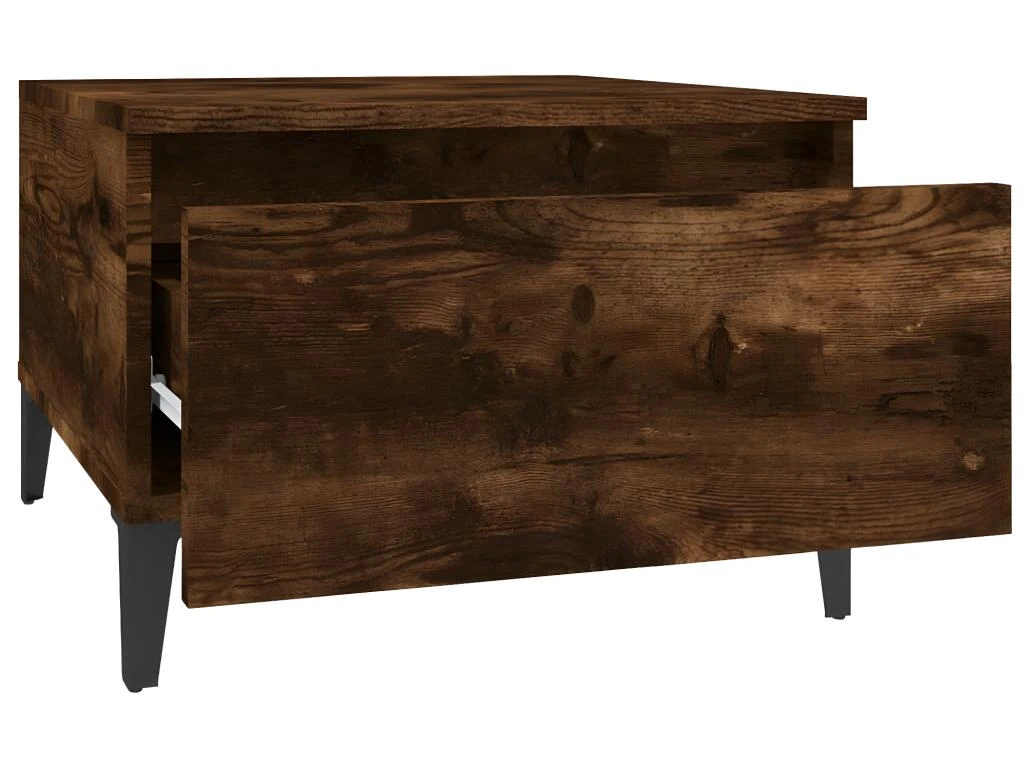 Tables D'appoint 2 Pcs Chêne Fumé 50x46x35 Cm Bois Ingénierie 8 Tables D'appoint 2 Pcs Chêne Fumé 50x46x35 Cm Bois Ingénierie – Image 8