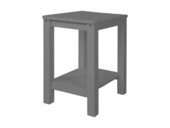 Table D'appoint Table De Chevet Moderne Et Intemporelle En Bois Gris Hauteur 74 Cm MOC06018