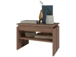 Table Basse Rectangle 2 Niches Châtaignier 54 Cm