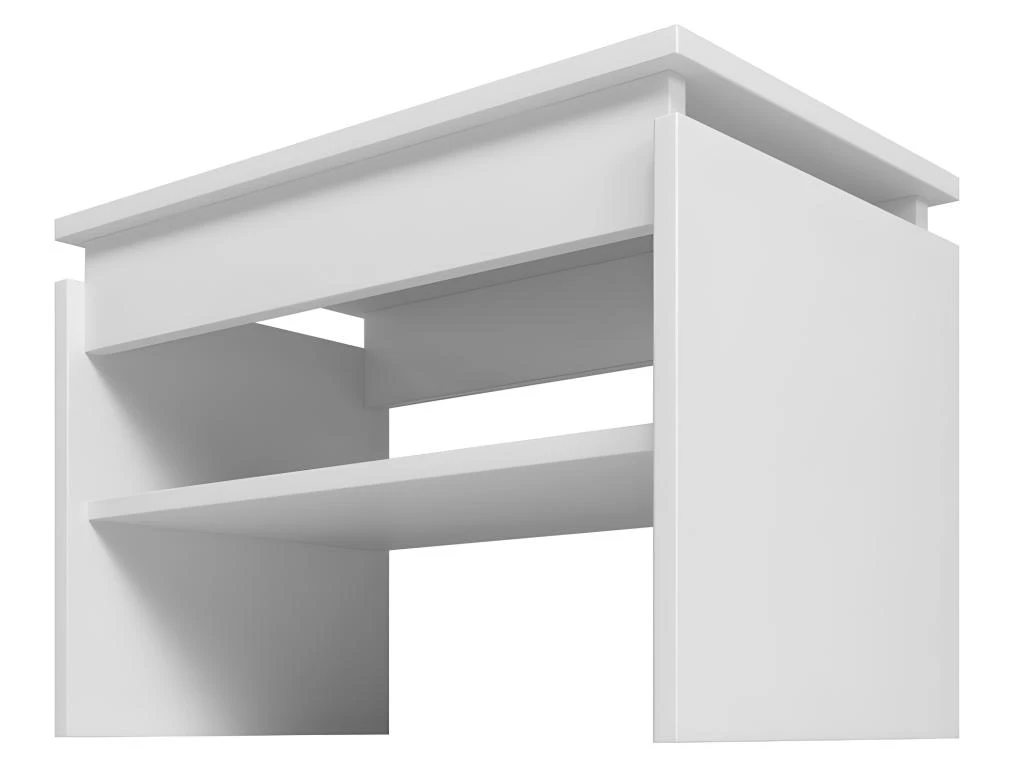 Table Basse Rectangle 2 Niches Blanche 54 Cm 3 Table Basse Rectangle 2 Niches Blanche 54 Cm – Image 3