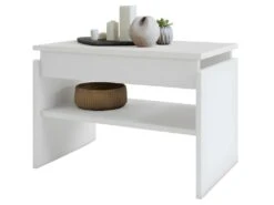 Table Basse Rectangle 2 Niches Blanche 54 Cm 9 Table Basse Rectangle 2 Niches Blanche 54 Cm -Deco.fr Soldes Boutique table basse 22969417