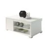 Table Basse Blanche Relevable 2 Tiroirs - ESSA -Deco.fr Soldes Boutique table basse 22993631