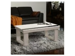 Table Basse Relevable ChĂȘne Clair/Blanc - UPTO