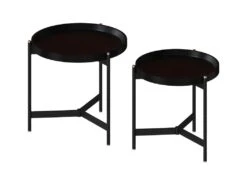 Tables D'appoints Rondes Noires Carter 11 Tables D'appoints Rondes Noires Carter -Deco.fr Soldes Boutique table basse 23004675