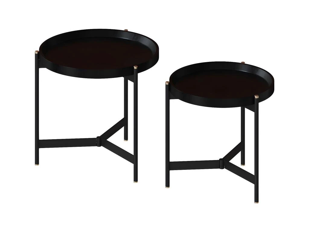 Tables D'appoints Rondes Noires Carter 7 Tables D'appoints Rondes Noires Carter – Image 7