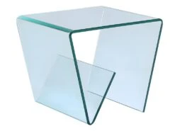 Table D'appoint ZENIA - Verre Trempé Courbé -Deco.fr Soldes Boutique table basse 252699