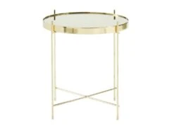 Table D'appoint MARCIA - Miroir & Métal - Doré -Deco.fr Soldes Boutique table basse 309663