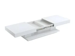 Table Basse ARAMIS Avec Rangements - MDF Laqué Blanc -Deco.fr Soldes Boutique table basse 379493
