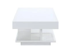 Table Basse ARAMIS Avec Rangements - MDF Laqué Blanc -Deco.fr Soldes Boutique table basse 379497