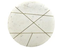 Table Basse ORNEA - Marbre Blanc Et Métal Doré -Deco.fr Soldes Boutique table basse 387443