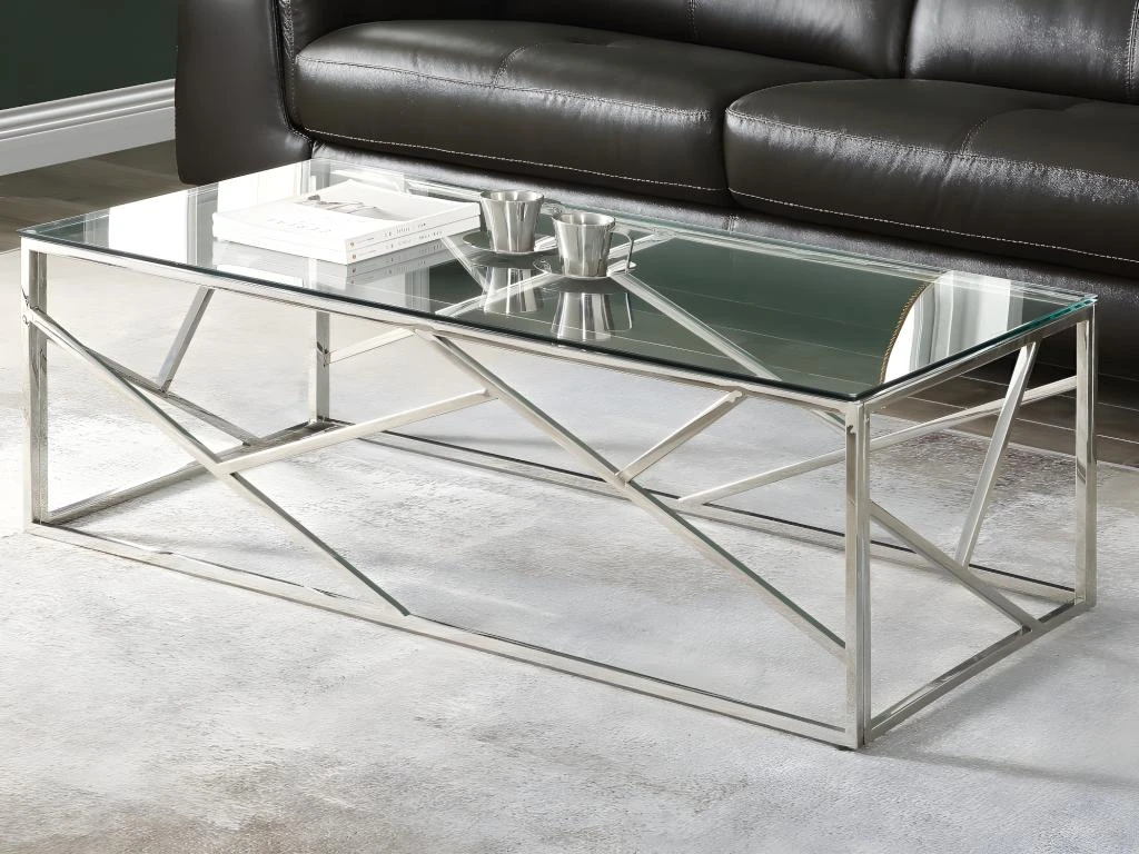 Table Basse ATHENA De Pascal MORABITO - Verre Trempé Et Acier - Chromé 1 Table Basse ATHENA De Pascal MORABITO - Verre Trempé Et Acier - Chromé