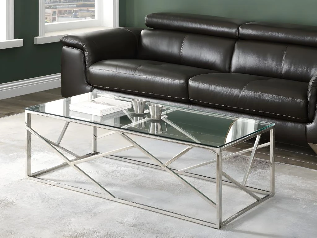 Table Basse ATHENA De Pascal MORABITO - Verre Trempé Et Acier - Chromé 2 Table Basse ATHENA De Pascal MORABITO - Verre Trempé Et Acier - Chromé – Image 2