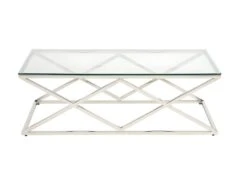 Table Basse CHARLOTTE De Pascal MORABITO - Verre Trempé Et Acier - Chromé -Deco.fr Soldes Boutique table basse 389561