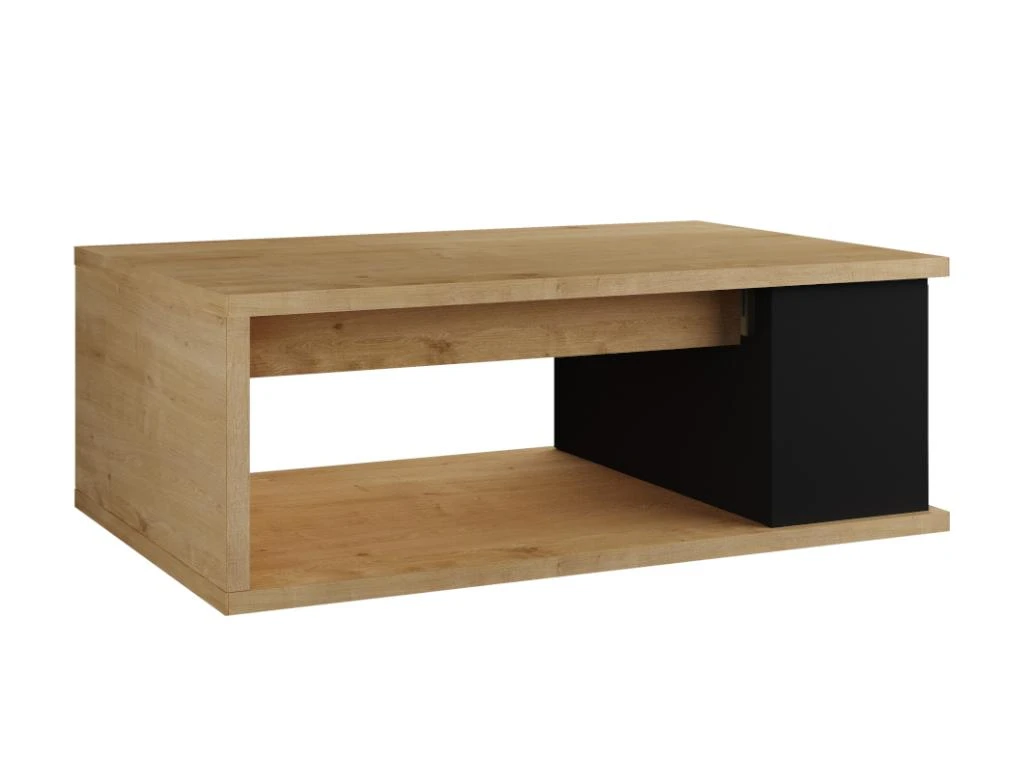 Table Basse ALDANA - Plateau Relevable - Bois Et MDF - Chêne Et Anthracite 4 Table Basse ALDANA - Plateau Relevable - Bois Et MDF - Chêne Et Anthracite – Image 4
