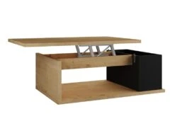 Table Basse ALDANA - Plateau Relevable - Bois Et MDF - Chêne Et Anthracite 9 Table Basse ALDANA - Plateau Relevable - Bois Et MDF - Chêne Et Anthracite -Deco.fr Soldes Boutique table basse 399825