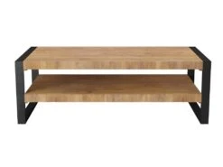 Table Basse HARLEM - Double Plateau - Bois De Manguier Et Métal -Deco.fr Soldes Boutique table basse 401167