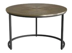 Tables Basses Gigognes CANDEUR - Motifs Sculptés - Acier - Coloris : Doré, Argent, Cuivre -Deco.fr Soldes Boutique table basse 418773