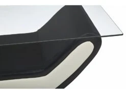 Table INDICE En Simili - Bicolore Noir Et Ivoire -Deco.fr Soldes Boutique table basse 474563