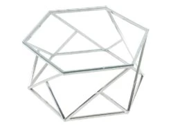 Table Basse En Verre Trempé Et Acier Inoxydable - Chrome - KERIANE De Pascal MORABITO -Deco.fr Soldes Boutique table basse 667643