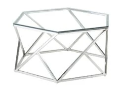 Table Basse En Verre Trempé Et Acier Inoxydable - Chrome - KERIANE De Pascal MORABITO -Deco.fr Soldes Boutique table basse 667649