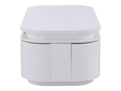 Table Basse 4 Portes Et 1 Tiroir Avec LEDs - MDF - Blanc Laqué - VANDANA -Deco.fr Soldes Boutique table basse 722045