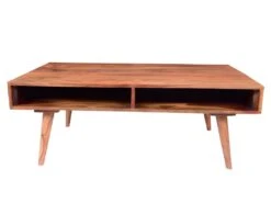 Table Basse Avec 1 Tiroir Et 1 Niche - Bois De Sheesham - Naturel Et Noir - PALONI 15 Table Basse Avec 1 Tiroir Et 1 Niche - Bois De Sheesham - Naturel Et Noir - PALONI -Deco.fr Soldes Boutique table basse 7258503