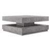 Table Basse Avec Plateau Tournant 76 X 76 Cm Bois Gris Béton 03_0004128 -Deco.fr Soldes Boutique table basse 8852553