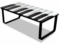 Table Basse De Salon Salle à Manger Design Verre Musique Piano 90 X 45 Cm Noir 0902026 -Deco.fr Soldes Boutique table basse 8853435