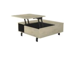 YUMA - Table Basse Relevable Carrée Industrielle Effet Chêne 7 YUMA - Table Basse Relevable Carrée Industrielle Effet Chêne -Deco.fr Soldes Boutique table basse 9142381