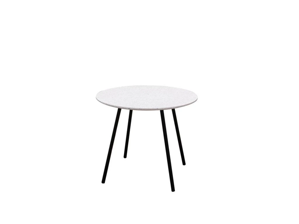 GRACY - Lot De 2 Tables Gigognes Plateaux Effet Granit Blanc 5 GRACY - Lot De 2 Tables Gigognes Plateaux Effet Granit Blanc – Image 5
