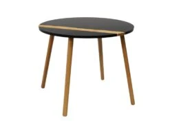 TRAZEN - Lot De 2 Tables Gigognes Noires Et Relief Bambou -Deco.fr Soldes Boutique table basse 9172277
