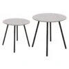 GRACY - Lot De 2 Tables Gigognes Plateaux Effet Granit Gris -Deco.fr Soldes Boutique table basse 9172279