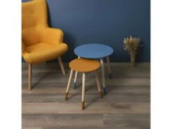 PONY - Tables Gigognes Scandinaves Bicolores Bleu Et Ocre 7 PONY - Tables Gigognes Scandinaves Bicolores Bleu Et Ocre -Deco.fr Soldes Boutique table basse 9172313