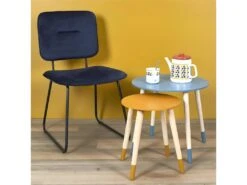PONY - Tables Gigognes Scandinaves Bicolores Bleu Et Ocre 8 PONY - Tables Gigognes Scandinaves Bicolores Bleu Et Ocre -Deco.fr Soldes Boutique table basse 9172315