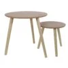 BRUNA - Lot De 2 Tables Gigognes Rondes Effet Bois -Deco.fr Soldes Boutique table basse 9172355